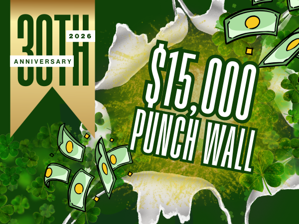 30th Anniversary Punch Wall at Diamond Mountain Casino & Hotel